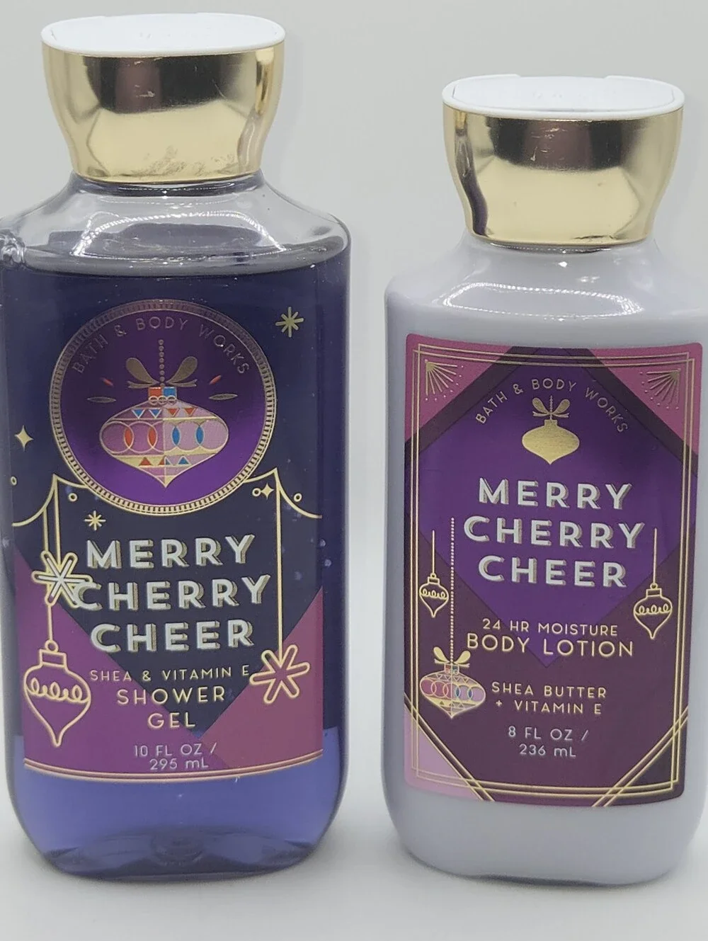 Bath & Body Works Merry Cherry Cheer Shower Gel & Body Lotion Set